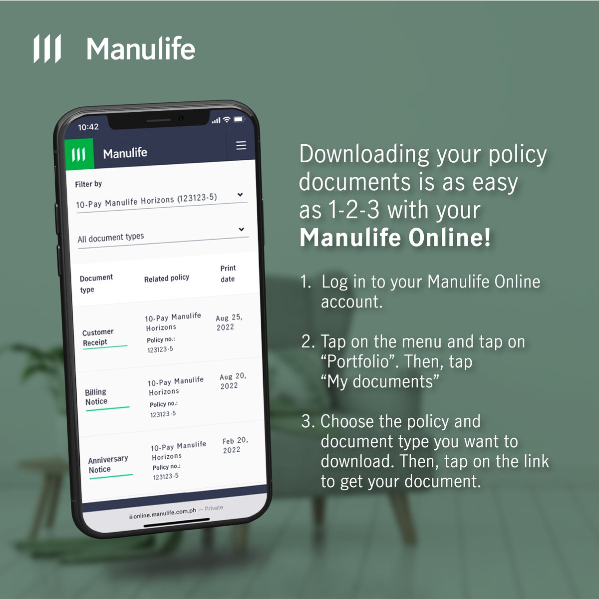 Manulife Login Page for Insurance